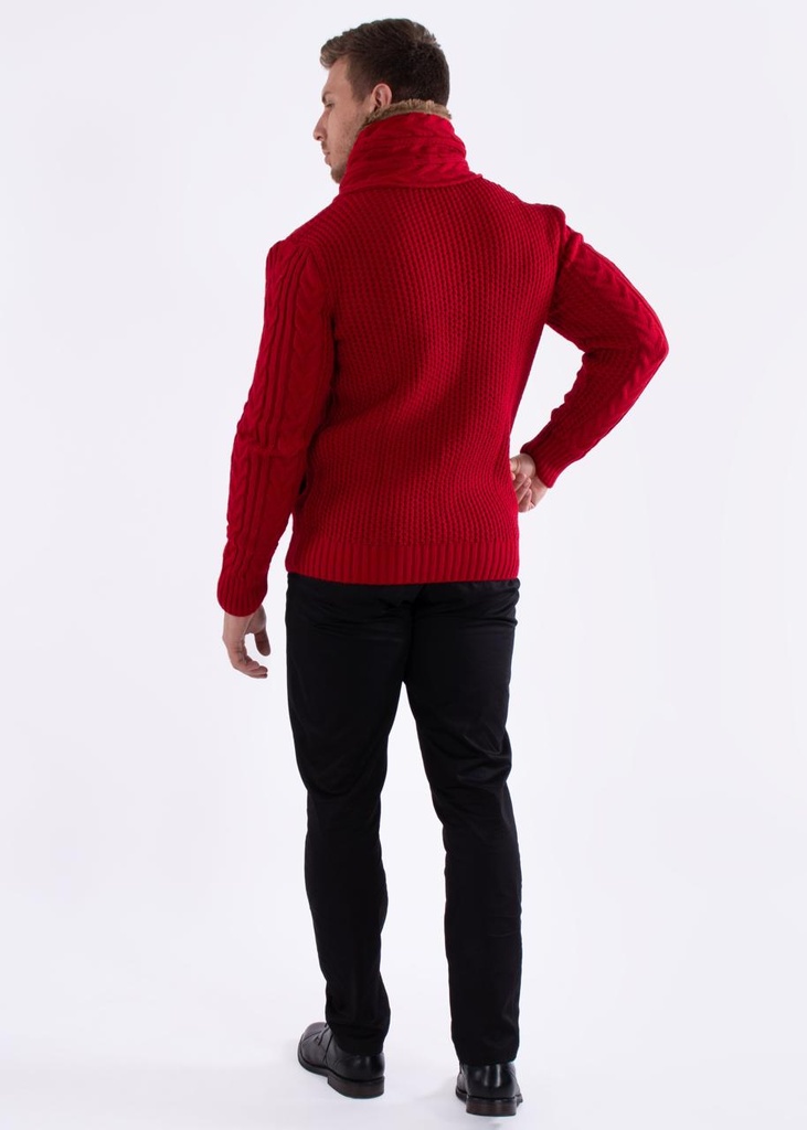 High-Neck Pullover Sweater