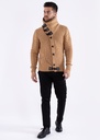 Fur-Lined Collar Button Up Sweater