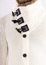 Fur-Lined Collar Button Up Sweater