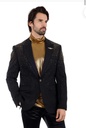 Rhinestone Blazer - Black Gold