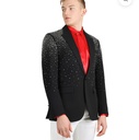 Rhinestone Blazer - Black Black