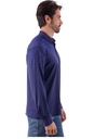 Long Sleeve Stone Shirt - Navy Mulit Blue