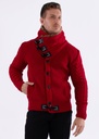 Fur-Lined Collar Button Up Sweater