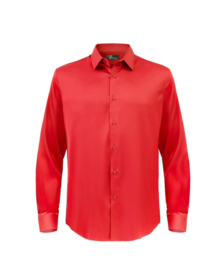 Luxe Satin Stretch Shirt (S)