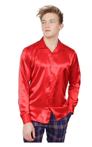 Satin Shirt - Red
