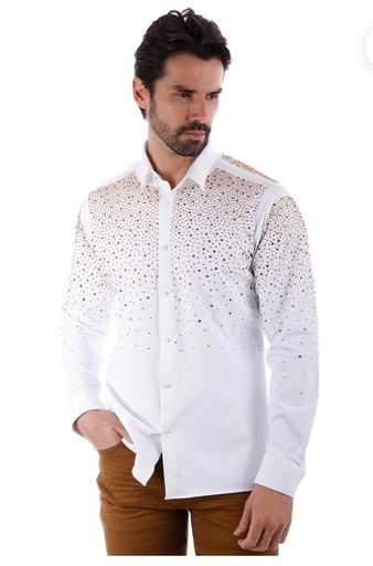 Long Sleeve Stone Shirt - White Gold